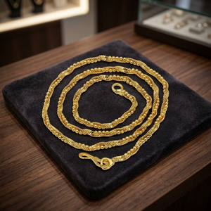 Wholesale 14K 18K 24K Micron Gold Plated Twisted Chain <b>Necklaces</b> <b>Fashion</b> Chains Modern Chain Design Twisted Style Chain <b>Necklace</b> - Product Image 3