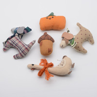 En gros, Appliques en tissu d'automne (citrouille, gland, chien, oie) sans colle pour pinces à cheveux, vêtements, sacs et accessoires de bricolage