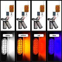 DXZ 4 pièces Feux de calandre ultra-minces 12 LED pour voiture et camion, clignotants d'avertissement d'urgence, 12V, montage en surface, certifiés CE ROHS, garantie 1 an