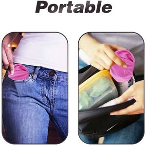 Custom Logo Custom Color Portable Promotional Gifts Nylon Collapsible <b>Folding</b> Hand Fans Flying Disc with Pouch for Outdoor Fun - Product Image 4