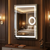 Hot Sale Factory Wholesale Wall Mounted Hotel LED Magnifying Bathroom Mirror