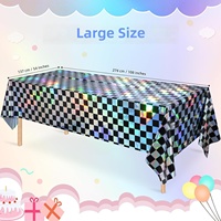 Nappe jetable en polyéthylène (PE) colorée de 108 pouces pour décoration de scène et accessoire de mise en scène, surface unie, pour l'exportation transfrontalière