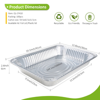 Plats en aluminium jetables de 12 x 16 pouces, grand plat de cuisson de taille standard pour rôtir, restaurants, cuisiner, chauffer, buffets