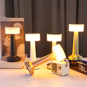 Lámpara de noche LED de Metal Retro regulable, diseño moderno, inalámbrico y recargable, regalo creativo, Iluminación inalámbrica, lámparas de Ambiente de hierro - Product Image 3