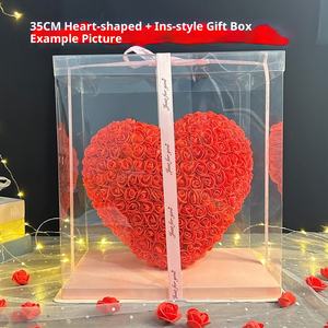 زهرة أبدية هدية عيد الحب 520 هدية عيد ميلاد وردة على شكل قلب اعتراف حب هدية صغيرة للصديقة - Product Image 6