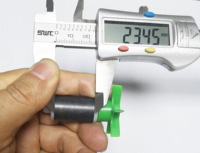 Rotor de pompe FX à 2 pôles, 6 pales, impeller L46, aimant OD35, aimant en ferrite OD16 L25mm, POM, arbre de 2mm, couleur blanc+vert, 50mm