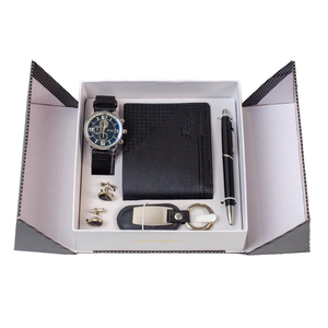 Coffret cadeau <span class=keywords><strong>d</strong></span>'affaires pratique, pour <span class=keywords><strong>les</strong></span> <span class=keywords><strong>partenaires</strong></span> commerciaux <span class=keywords><strong>d</strong></span>'un coffret cadeau haut de gamme Montre + Ceinture + Porte-clés + Boutons de manchette + Coffret cadeau stylo - Product Image 2