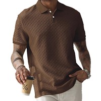 Chemises polo pour hommes 8829 Premium, style business décontracté, manches courtes, été, couleur unie, t-shirts pour les trajets quotidiens, en stock.