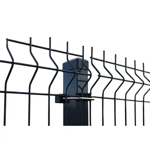 Çin üretimi toz kaplı çelik güvenlik bahçe kullanımı için çit 3D kavisli üçgen Panel çit