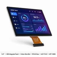 Módulo de Pantalla Táctil Capacitiva OGS de 5.0 Pulgadas, Pantalla IPS de 800x480, Circuito Integrado ILI2117A, 50 Pines RGB, para Panel de Control Inteligente