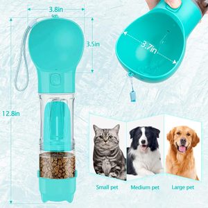 Botella de Agua y Comida Portátil para Mascotas, Ecológica, con Logotipo Personalizado, de PP+Silicona, para Viajes, Capacidad de 280g/330ml, para Uso en Exteriores - Product Image 3