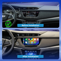 Autoradio Android 10,25 pouces pour Cadillac XT5 XT6 2016-2023, navigation GPS, lecteur multimédia DSP, CarPlay sans fil avec panneau AC