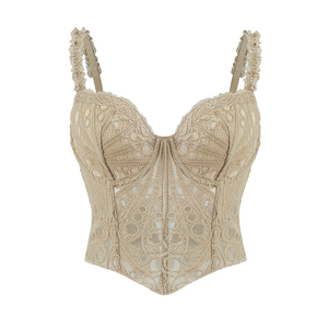 توب نسائي ضيق لتنحيف الخصر، كورسيه مثير بحمالات رفيعة، بدون أكمام، تصميم كلاسيكي للشارع، سترة بدون حمالات - Product Image 3