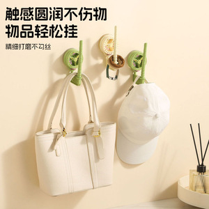 <b>Suction</b> Cup Rotating <b>Hook</b> Round Wall Mounted Hairband Organizer Punch Free Storage For <b>Bathroom</b> - Product Image 2