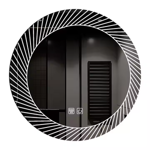 Miroir intelligent de salle de bain BTO moderne rond à LED mural avec écran tactile anti-buée - Product Image 4