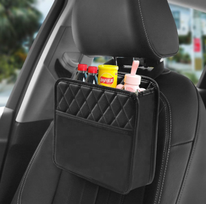 Universelle Leder-Auto-Rücksitz-Aufbewahrungstasche mit Mehrfachfächern, Organizer und Mülleimer zum Aufhängen im Auto - Product Image 3