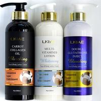 Lotion corporelle éclaircissante et blanchissante pour femmes, 500 ml, marque privée OEM, avec acide hyaluronique, parfum frais, pour tous types de peaux