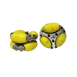 Personalizado 4 polegadas 6 rodas de liga de alumínio omnidirecional rodas 80kg carga capacidade Roller Bearing para AGV roda onipotente - Product Image 6