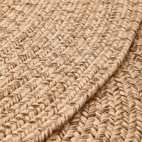 Tapis Moderne Ovale en Jute Tressé à la Main, Lin Pastoral, sans Colle pour Chambre, Salon, Table Basse, Balcon Nordique