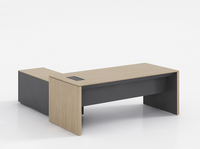 Bureau de direction moderne et luxueux, construction en placage de bois/MFC durable, pour le bureau et la maison