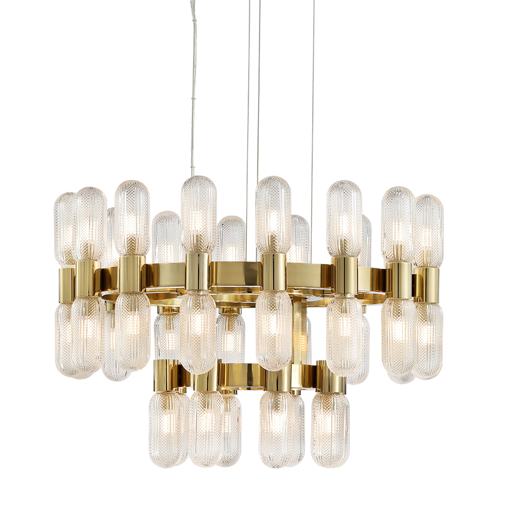 VH Modern New Design Champagne Gold Interior Luxury Living Room Hotel Chandeliers