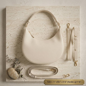 Women’s PU Half Moon Shoulder Bag Waterproof Minimalist Fashion Crossbody Bag with <b>Zip</b> Closure - Product Image 4