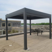 Wand montage Aluminium Terrassen dach Pergola Pavillon Patio Abdeckung Glas oder Aluminium Terrassen dach Baldachin