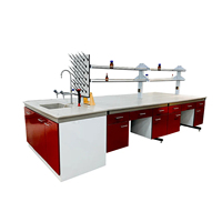 Bancs de laboratoire modulaires entièrement en acier sur mesure, solution de mobilier de laboratoire avec armoires pour les laboratoires de chimie