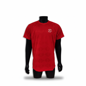 T-shirt de football en polyester respirant à séchage rapide, imprimé à l'écran, écologique, service ODM/OEM personnalisé pour hommes - Product Image 1