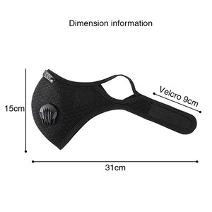 Bụi-Chống Neoprene nửa mặt trượt tuyết mặt nạ đi xe đạp xe đạp đào tạo Mạng che mặt Than hoạt tính lọc lưới vải cho thể thao ngoài trời câu cá - Product Image 2