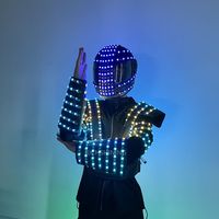 RICHSHINING Combinaison robot lumineuse à LED RVB pour l'obtention du diplôme Halloween Nouvel An et spectacles de DJ dans les boîtes de nuit et les bars