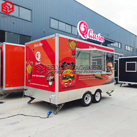 Chariot de nourriture personnalisable avec station de boisson de stockage à froid et équipement de cuisine complet remorque de nourriture pour les événements de rue