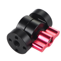 Adaptateur de tête de trépied mini portable en alliage d'aluminium SHOOT de haute qualité et durable avec vis 1/4 et trous de positionnement Arri pour moniteurs et caméras d'action