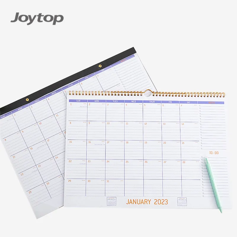 Joytop ขายส่ง2023-2024อเมริกันปฏิทินนับถอยหลังวันหยุด18เดือนปฏิทินประจำปีเกลียวเชือกเส้นเล็กปฏิทิน