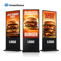 Pantalla Táctil Capacitiva LCD 4K de 43/49/55/65 Pulgadas, IP65, para Interiores, con Soporte de Pie, Señalización Digital, Publicidad y Animación para Vestíbulos de Hoteles