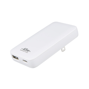 Chargeur mural ultra-fin PD65W GaN USB-C à double port avec adaptateur de prise multinational <span class=keywords><strong>convertible</strong></span> EU US UK AU - Product Image 6