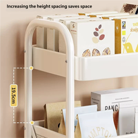 Chariot de rangement en métal de haute qualité avec paniers perforés, roues pivotantes à 360 degrés, étagère de rangement pour cuisine, collations et condiments