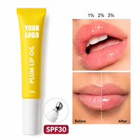 Baume à lèvres hydratant teinté aux fruits, effet gloss, tube souple, marque privée, végétalien, transparent, rose, changeant de couleur, huile repulpante pour les lèvres