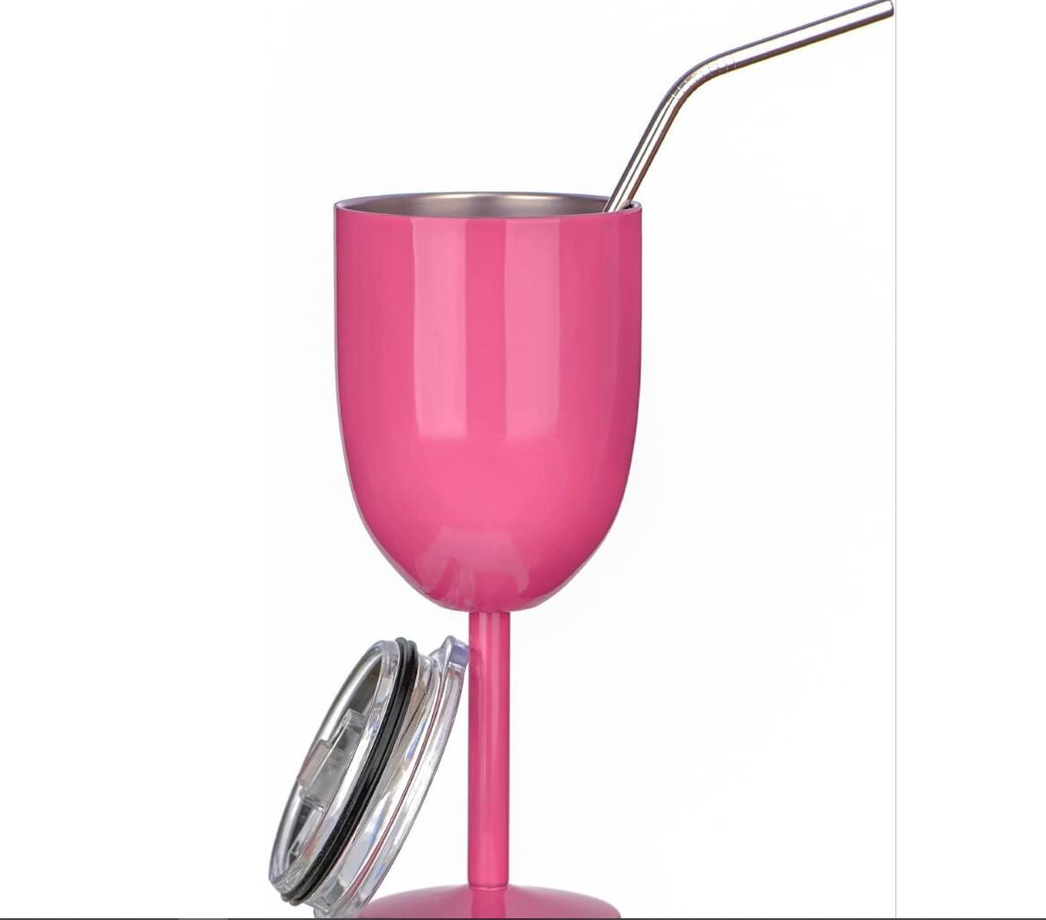 Wine Sublimation Sippy Cup - Insulated Rose Wine Glasses