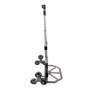 6 tekerlekli merdiven tırmanma römork alüminyum kayar kapı 80kg katlanır katlanabilir el çuval kamyon arabası arabası Trolly - Product Image 1