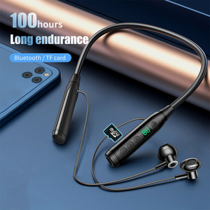 Headphone Olahraga Tahan Air Tanpa Peredam Kebisingan, <span class=keywords><strong>Neckband</strong></span>, Bluetooth Bt5.2, Tipe C, Kabel, Tws Earplugs Dengan Layar Digital Baterai - Product Image 1