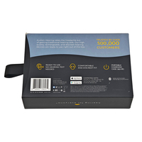 Boîte en carton personnalisée haut de gamme pour écouteurs de luxe, emballage électronique, boîte cadeau noire à clapet, étui écologique