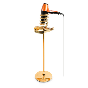 Soporte de Suelo Profesional Multifuncional para Secador de Pelo de Salón, para Secadores de Pelo Dorados y Plateados, Suministro de Fábrica - Product Image 1