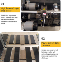 Boîtes de conditionnement en Carton ondulées, 4 moteurs, avec chaîne de 50 PP, à sangle entièrement automatique
