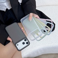 Coque de luxe transparente couleur bonbon pour iPhone 18 17 15 14 13 12 Pro Max 16 Plus 17E – Coque souple en silicone mat transparent