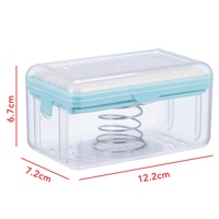 Distributeur de savon multifonctionnel anti-odeur en PP durable avec brosse intégrée, support automatique à ressort pour économiseur de savon, distributeur portable de savon pour lessive