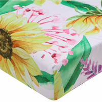 Literie de berceau 3 pièces Drap-housse Jupe de berceau Ensemble de literie pour lit de bébé