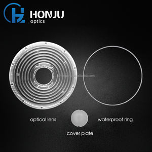 HONJU 150W 하이 베이 라이트 렌즈 226MM 직경 120 도 광학 PC 플라스틱 소재 UFO 산업용 LED 렌즈 반사경 - Product Image 3