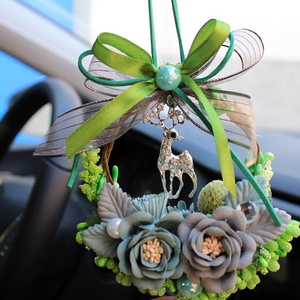 Guirnalda de Flores de Cristal Hecha a Mano de Lujo, Estilo Moderno Brillante, Decoración Interior para Automóvil, Accesorio Ornamental para Mujer - Product Image 4