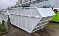Bac à déchets en acier au carbone sur mesure avec bras oscillant, transportable pour camion, capacité 2-20 m³ pour la gestion des déchets de construction